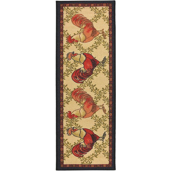 French Country Rooster Kitchen Runner Barn Farm Butterfly Floral Kitchen Rug 