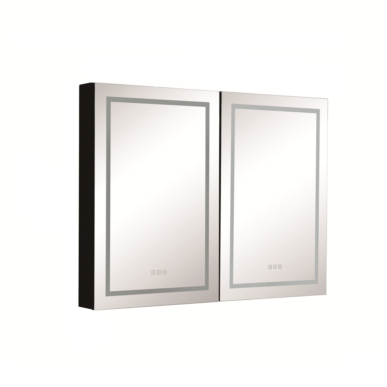 Wrought Studio Arloine Aluminum Surface Mount Frameless 2 Doors Medicine with LED