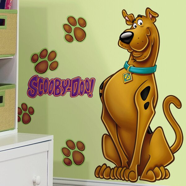 PRINTED WALL ART WALL SCOOBY DOO CARTOON DOG GRAPHIC STICKER KIDS BED ROOM 