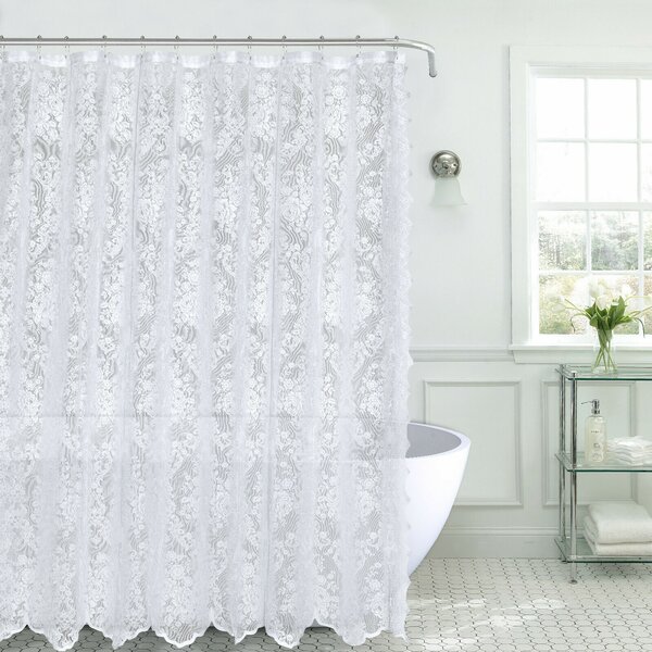 Fabric Shower Curtain for Bathroom Pruple Gray Floral Design 72IN x72 in 