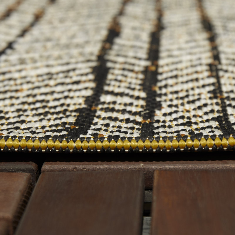 Gracie Oaks Larnakas Flatweave Dark Brown Indoor/Outdoor Rug & Reviews ...