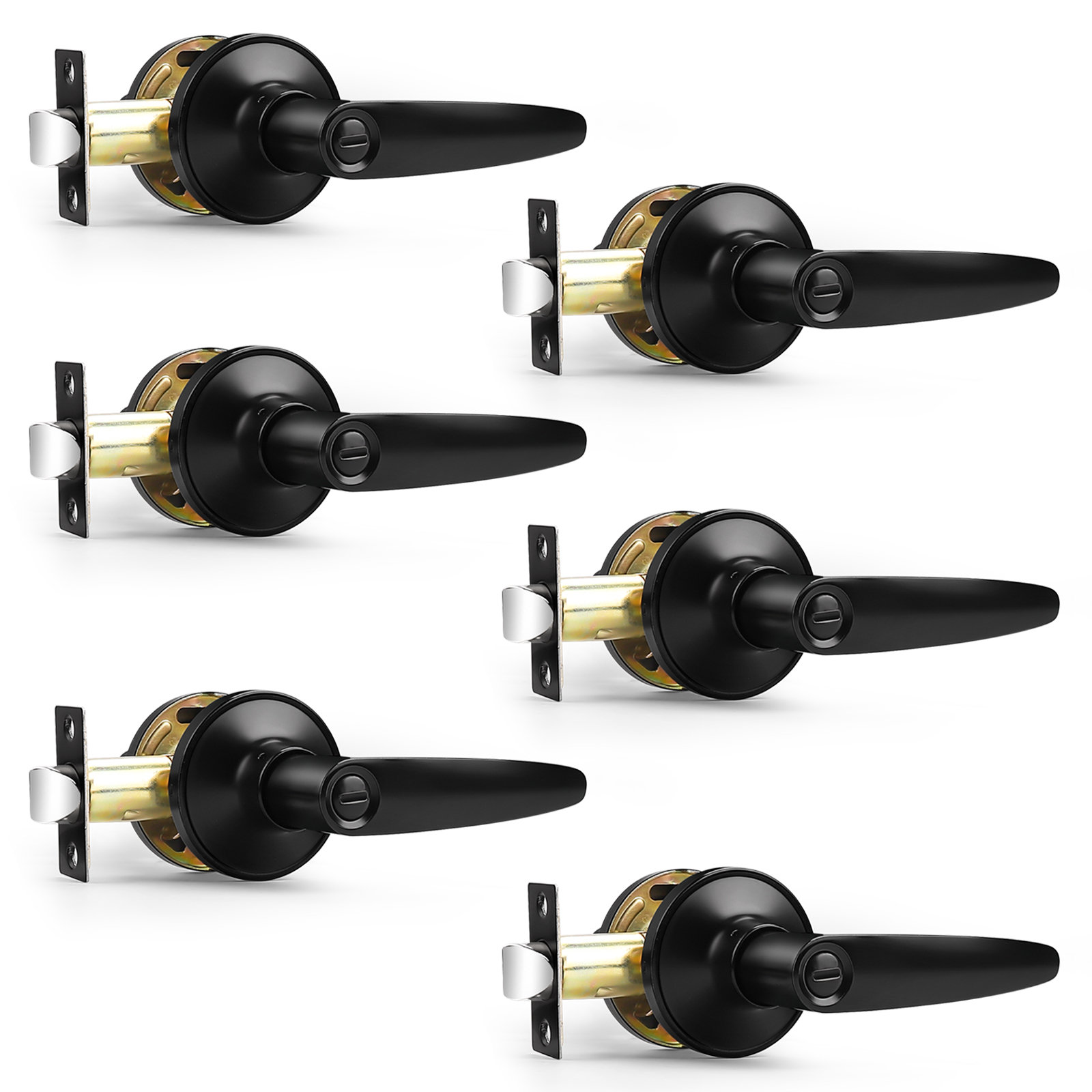 Probrico Interior Handles Locksets Hardware for Bath and Bedroom