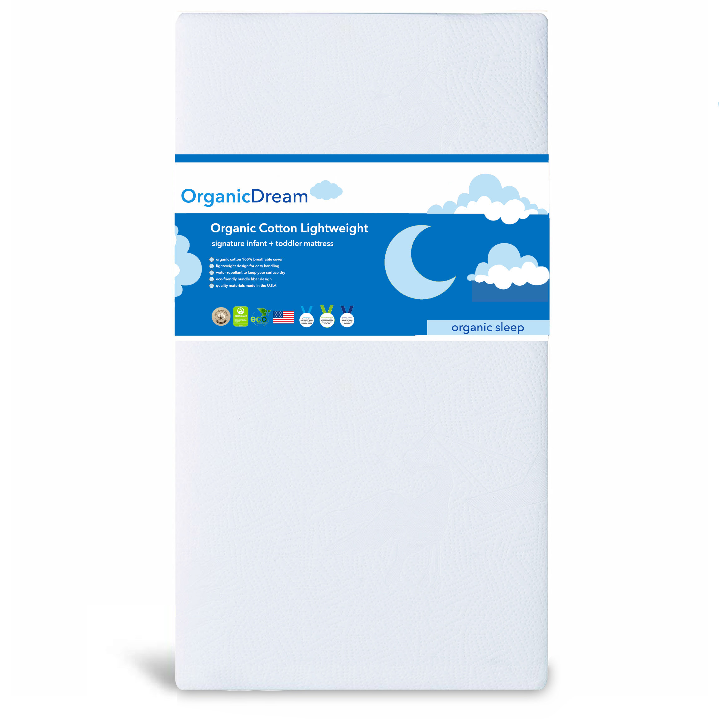 Organic Dream Waterproof Standard Crib Retangle Mattress & Reviews