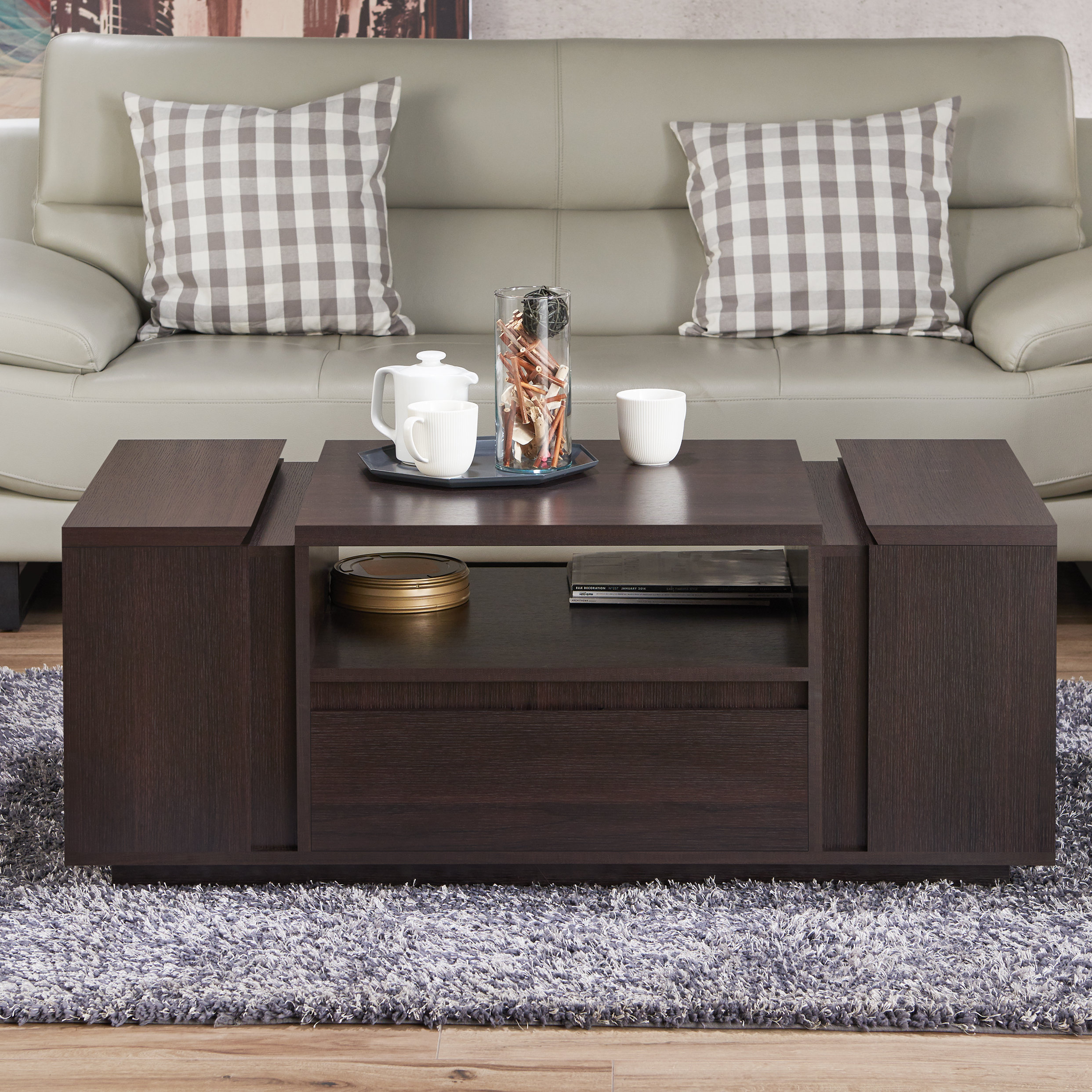Latitude Run® Dillingham Block Coffee Table with Storage Wayfair