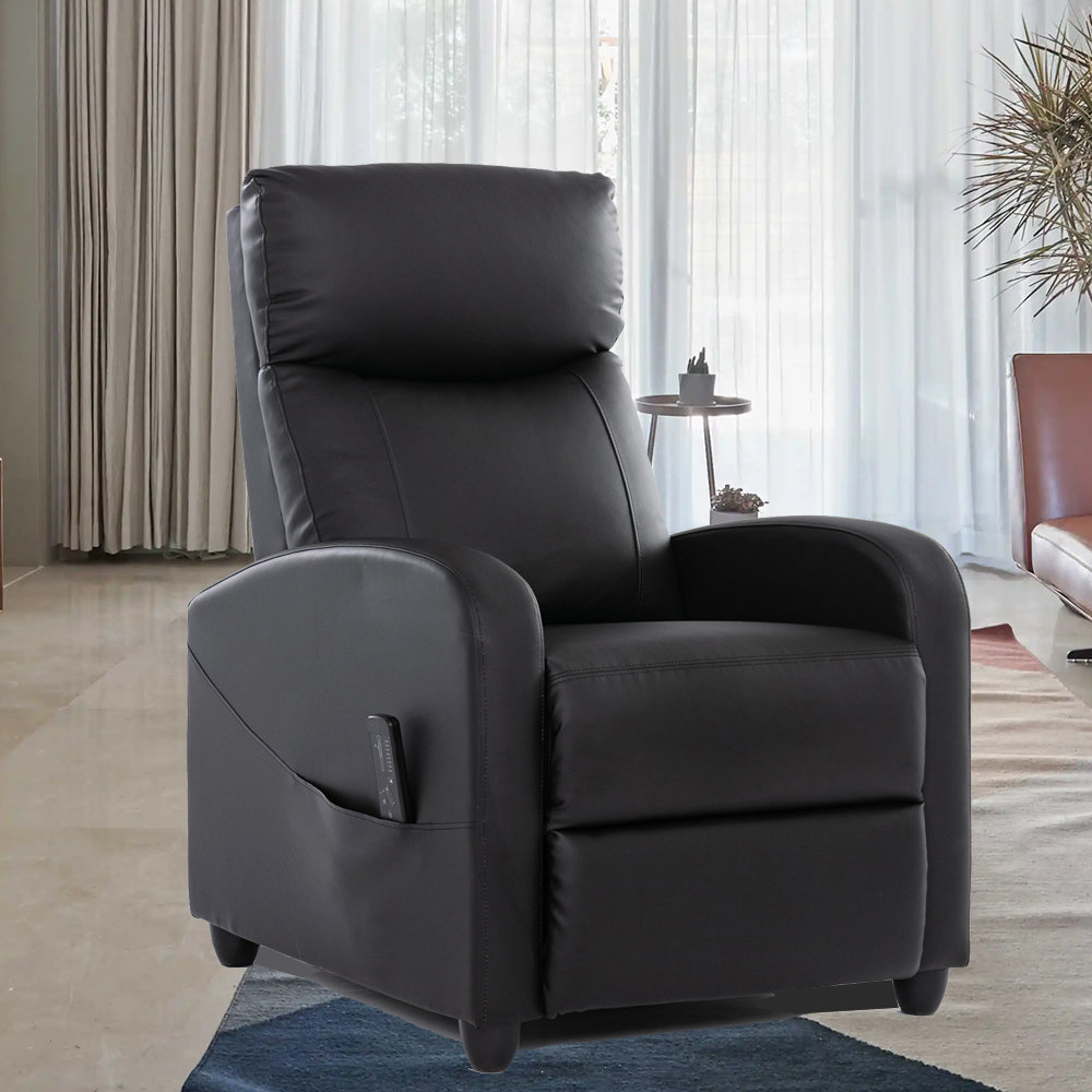 26” Wide Manual Home Theater Recliner with Massager