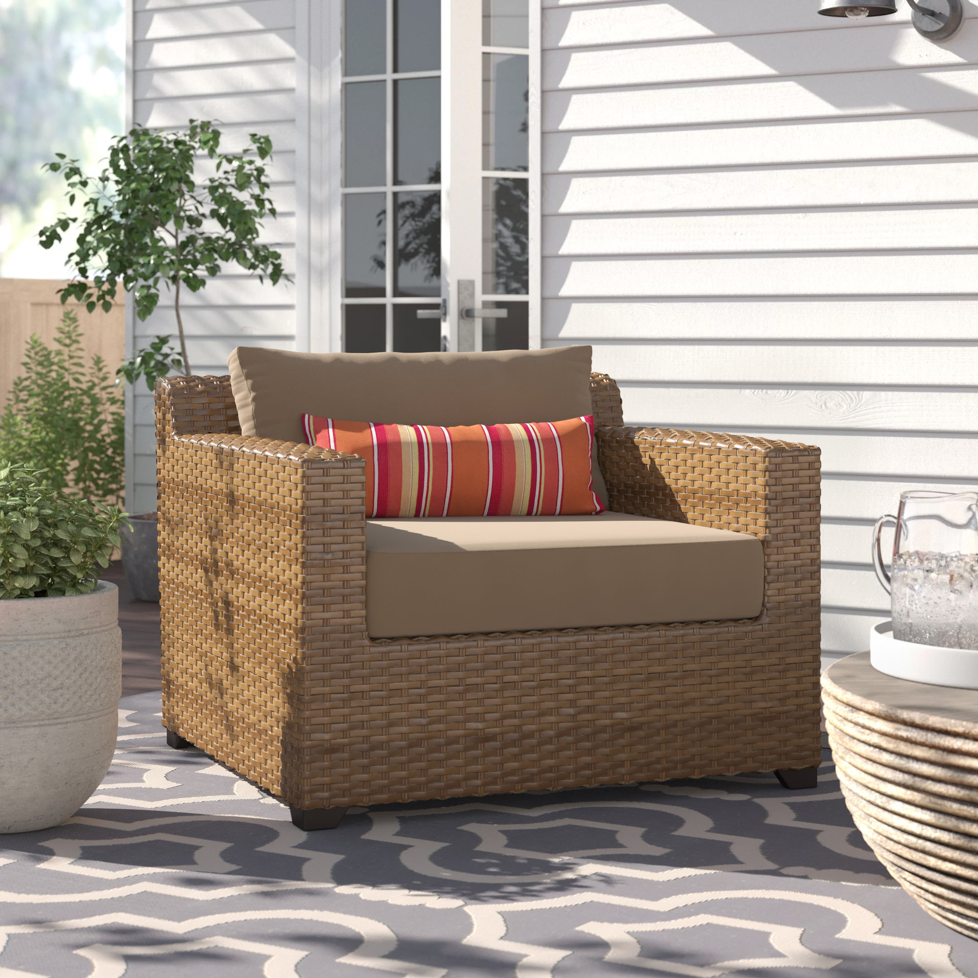 Sol 72 Outdoor™ Waterbury Patio Chair with Cushions Wayfair