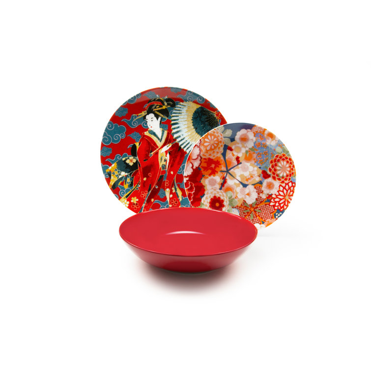 Excelsa 62718 Kimono Set van 6 Koffiekopjes met schotels Excelsa 62718 Kimono Set van 6 Koffiekopjes met schotels