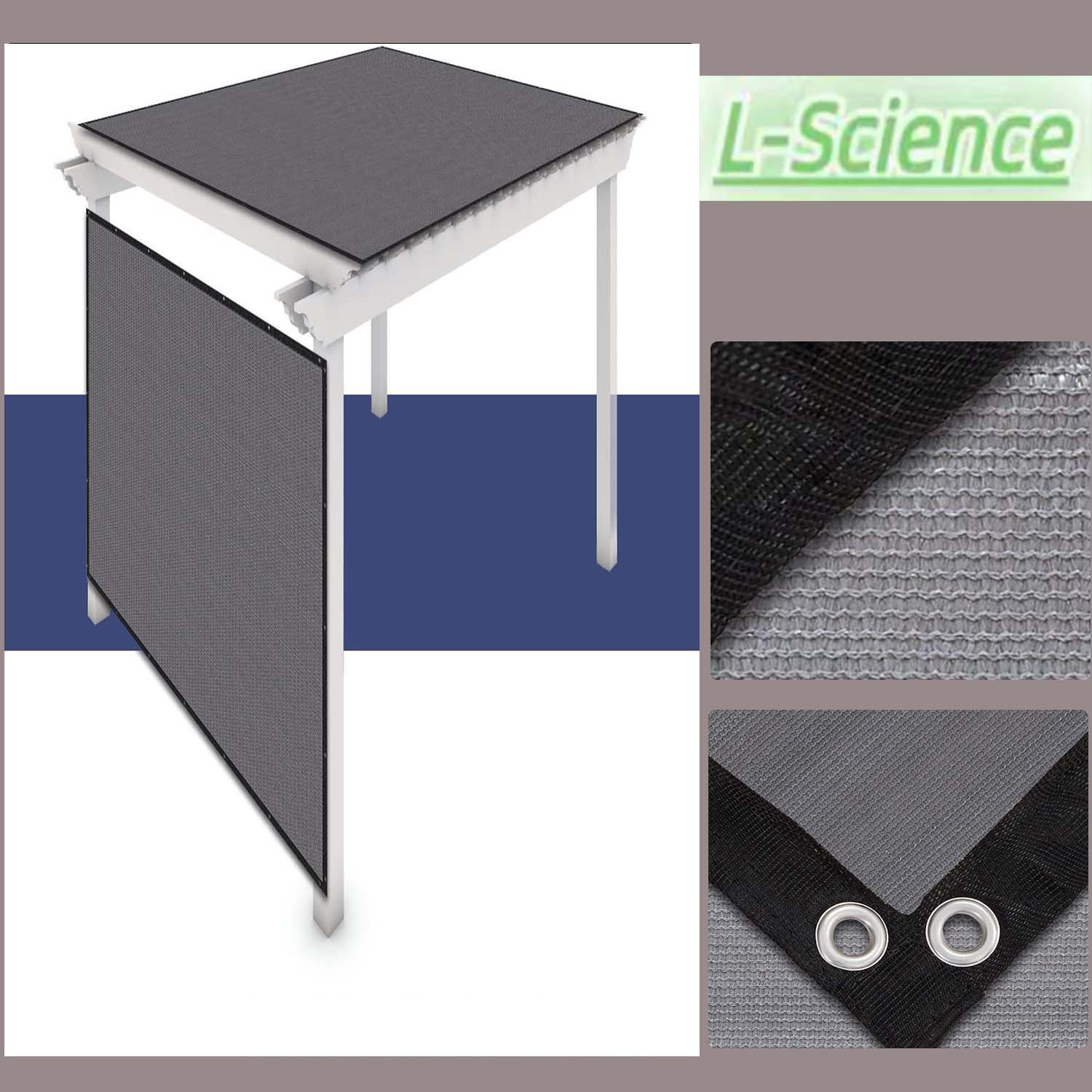 LScience Outdoor Sun Shade Cloth Privacy Screen with Reinforced