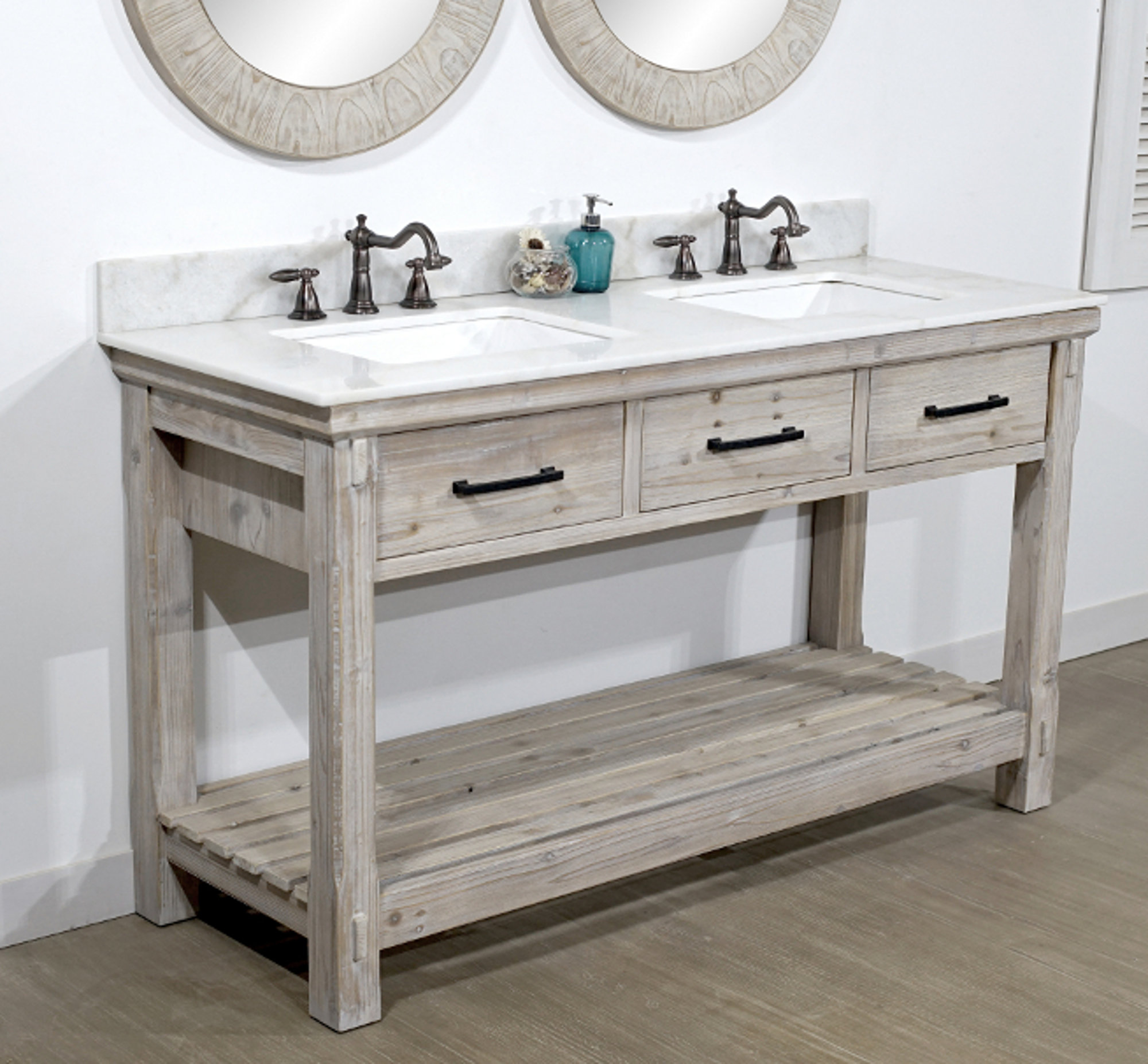 Millwood Pines Everett 61" Double Bathroom Vanity Set Wayfair