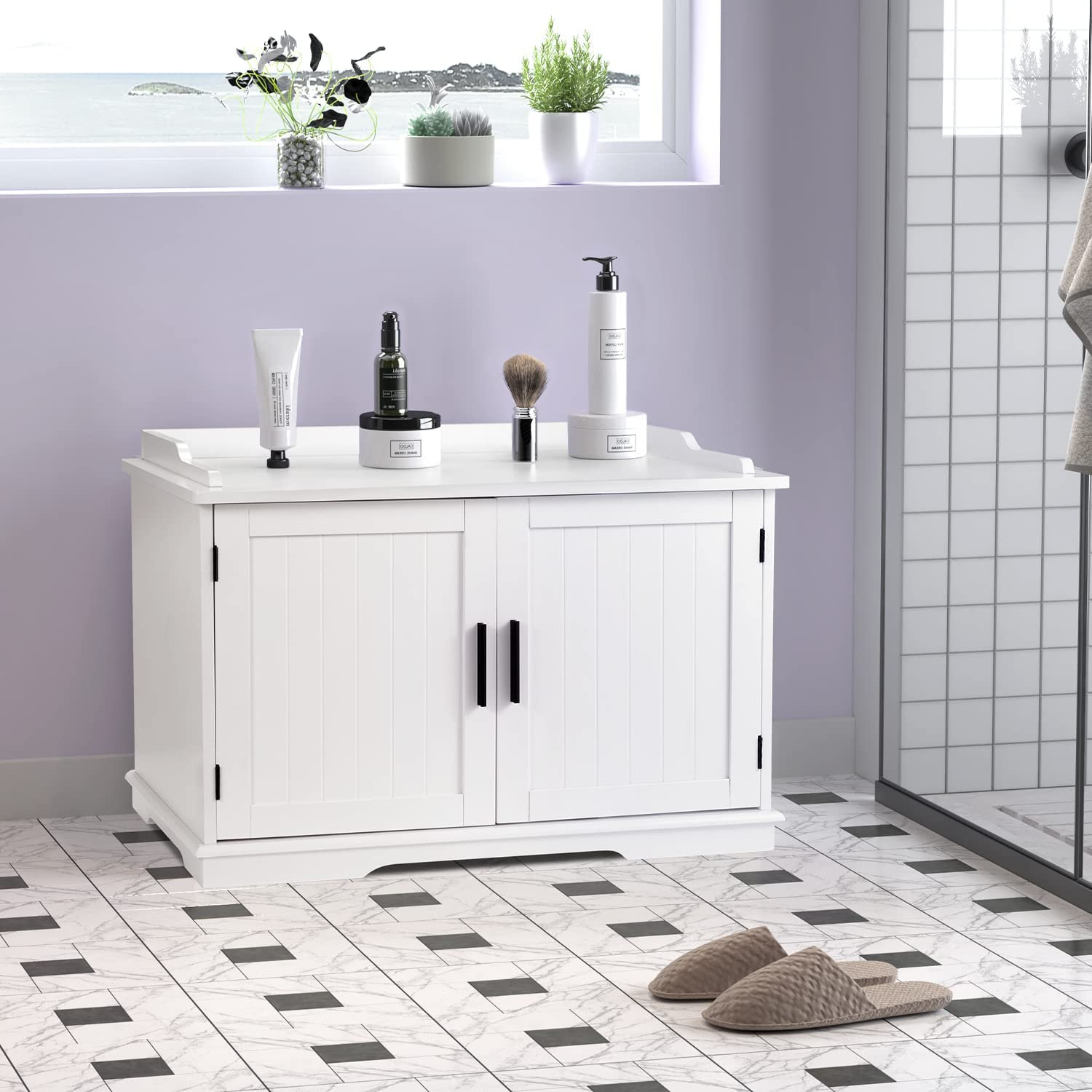 Tucker Murphy Pet™ 30'' Decorative Cat Litter Box Enclousure, Multi