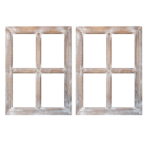 Wooden Antique Style Church WINDOW Frame Primitive Wood Gothic 32" Shabby 
