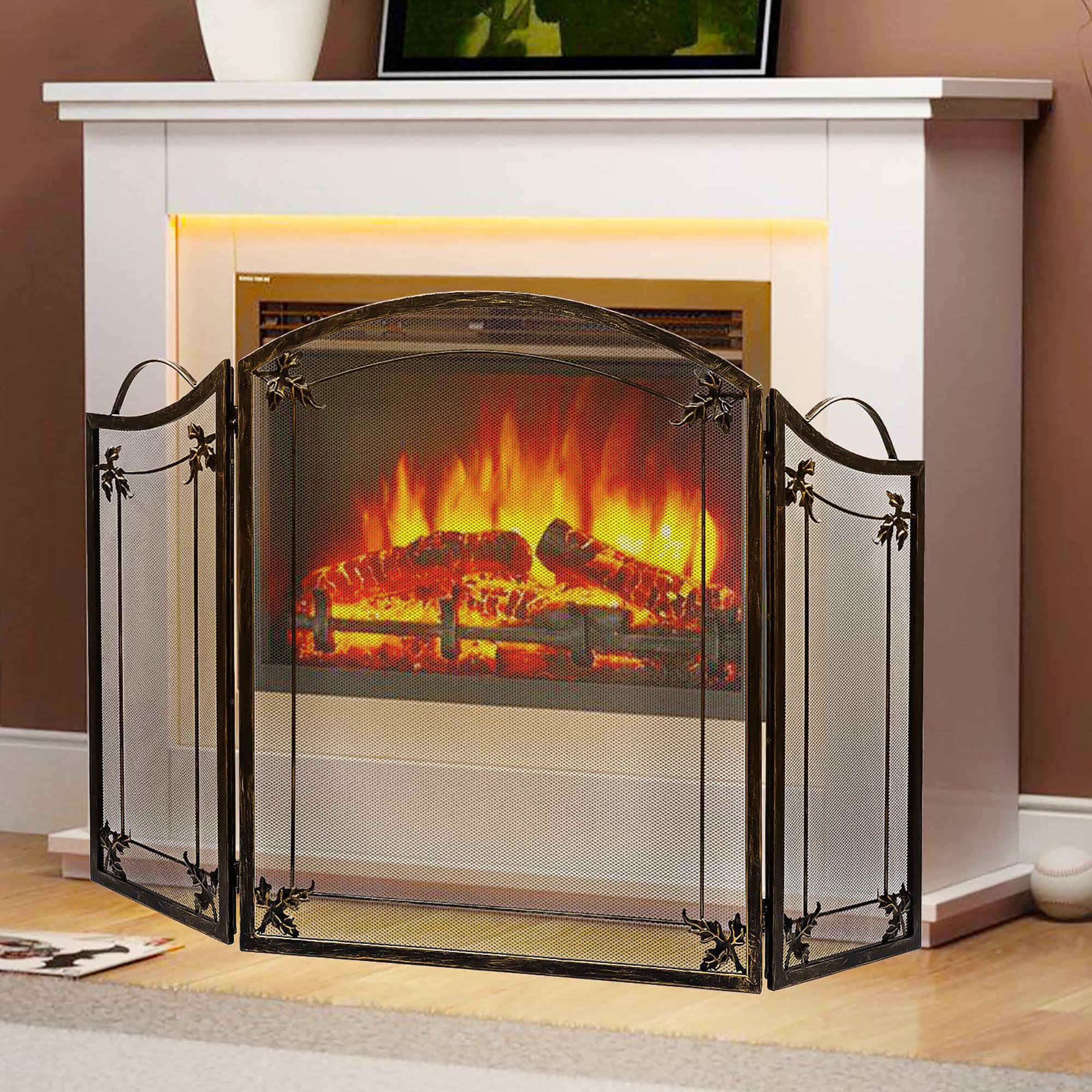 Winston Porter Jabob 3 Panel Iron Fireplace Screen Wayfair