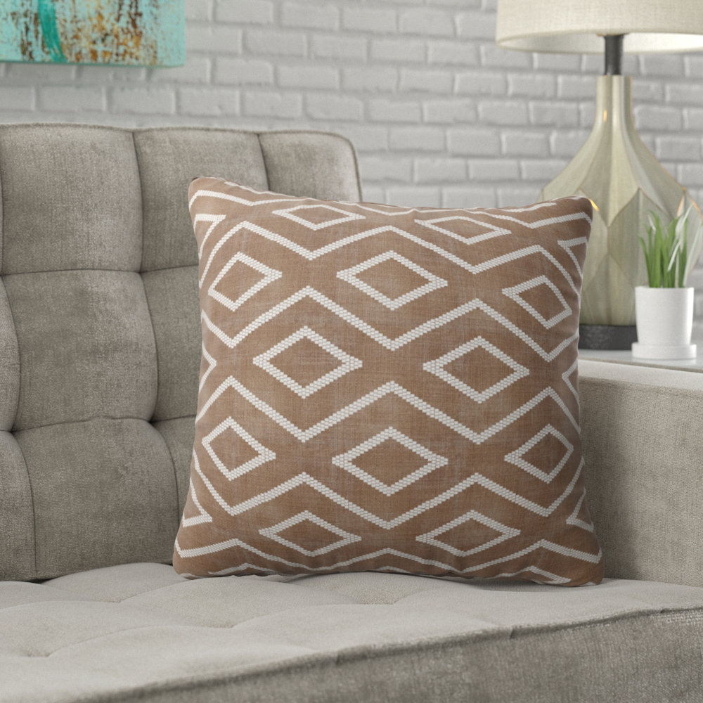 Wrought Studio Alaniz Cotton Geometric Throw Pillow Wayfair
