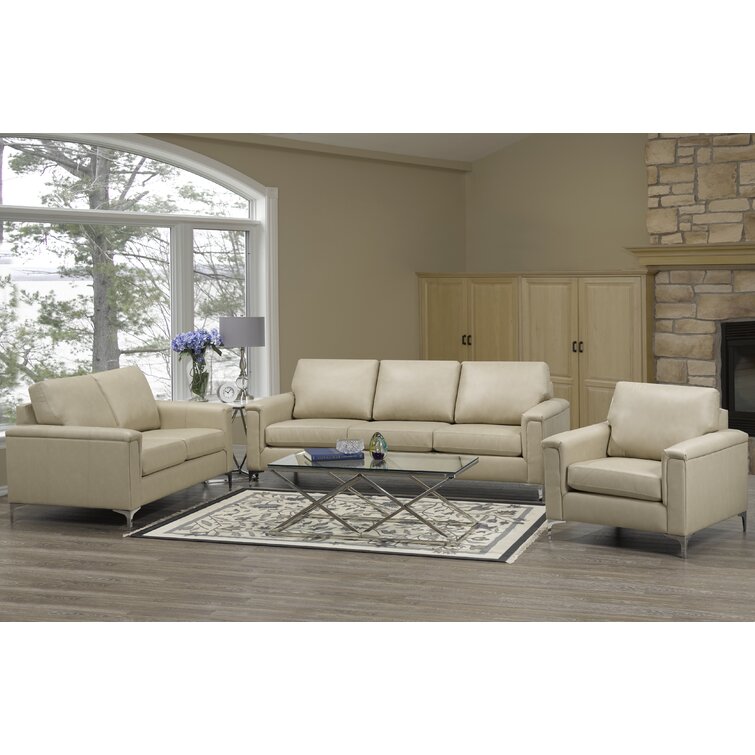 Loveseat Contemporary White Leather Living Room Set Modern Sofa Couch Chair 