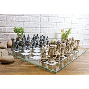 GLASS BOARD TRADITIONAL CHESS SET GAME GREAT GIFT 32 PIECES FUN PARTY UK x-mas 