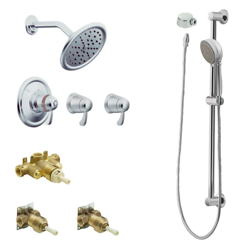 Moen Exacttemp Thermostatic Volume Control Complete Shower System with