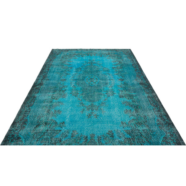 Latitude Vive Beijing Handwoven Wool Turquoise Rug | Wayfair.co.uk
