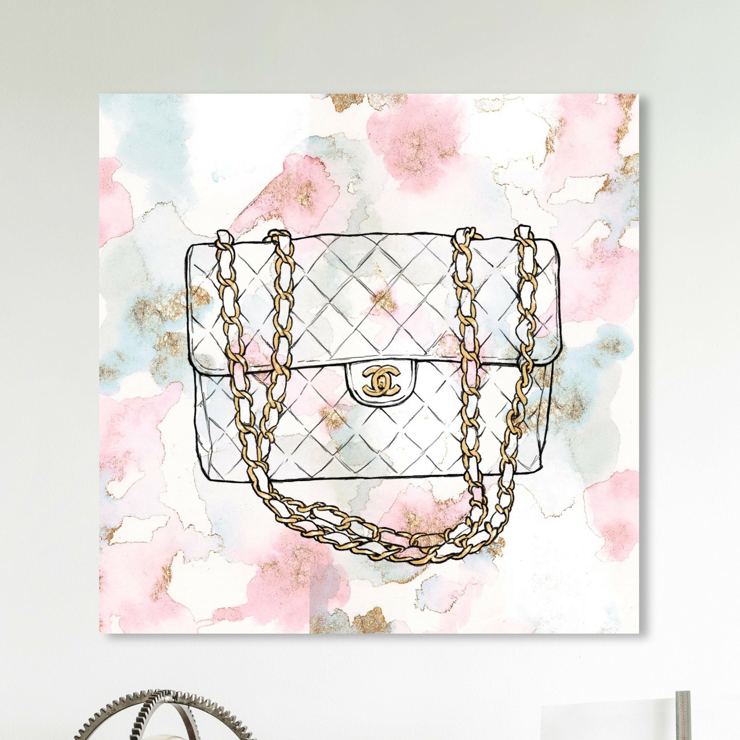 Oliver Gal Everything But My Watercolor Bag - Painting on Canvas | Wayfair