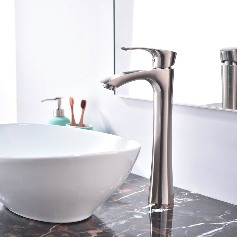 Bathroom Vessel Sink Faucet Modern Basin Mixer Tap Tall body Single Handle Black 