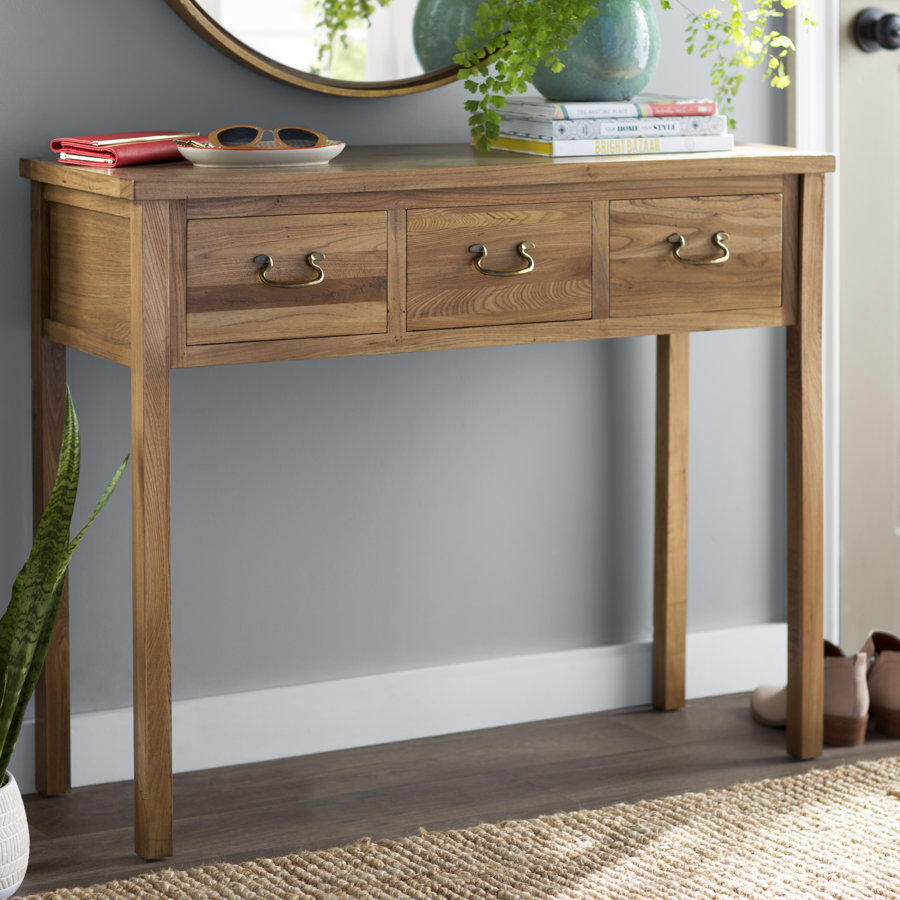 Sadie 39.4" Solid Wood Console Table