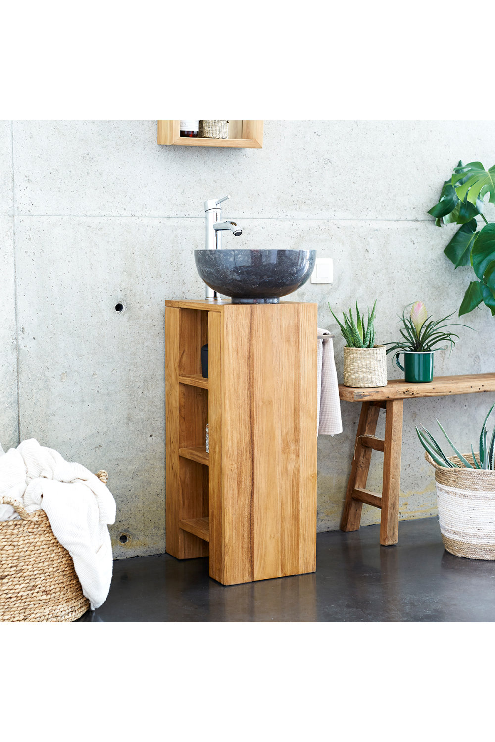 Tikamoon Solid Wood Freestanding Bathroom Wayfair