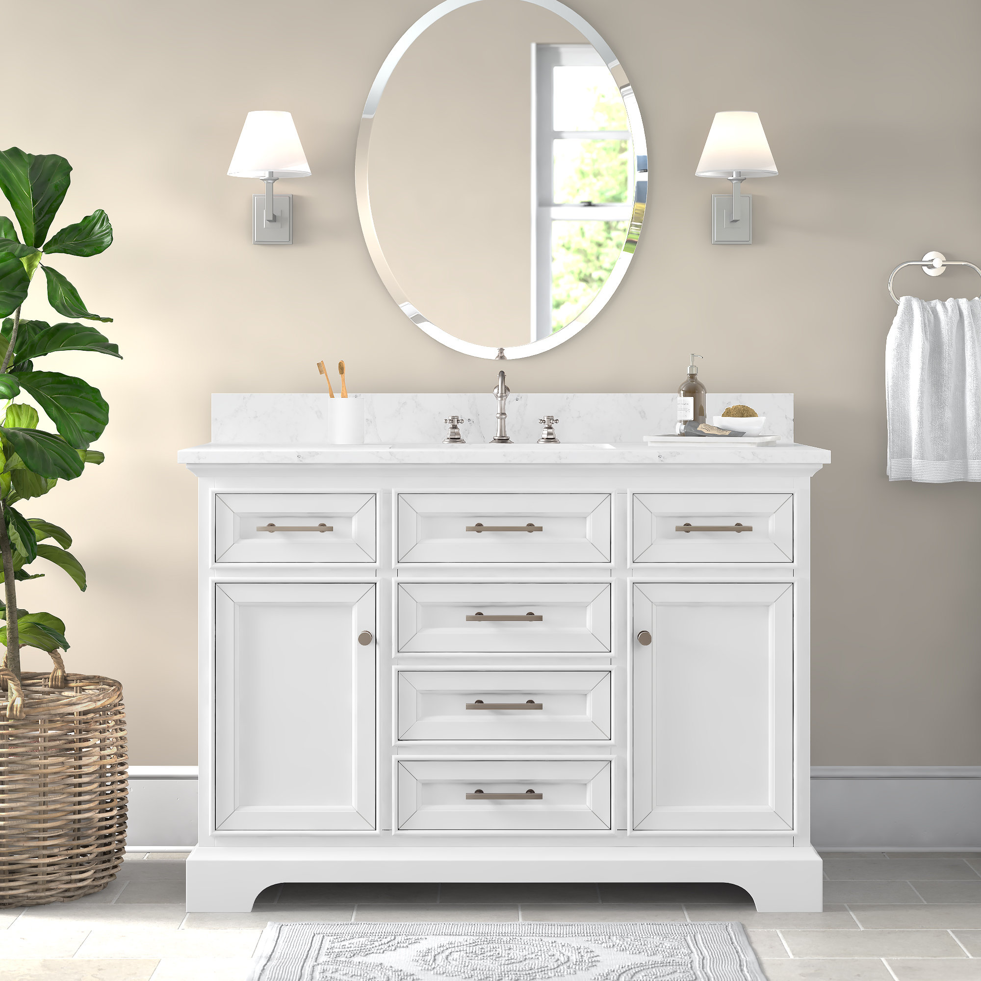 Three Posts™ Currahee 48" Single Bathroom Vanity Set & Reviews Wayfair