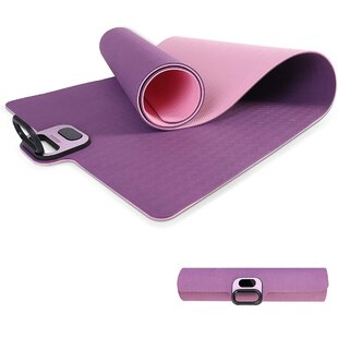 YOGA EXERCISE MATS 6MM THICK GYMNASTIC ECO-FRIENDLY 3 LAYER CARRY STRAP CAMPING 