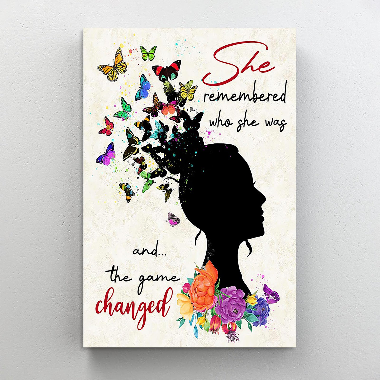 Targa In Latta Motivazionale 'She Remembered Who She Was' – Poster Vintage 20x30 Cm Per Parete