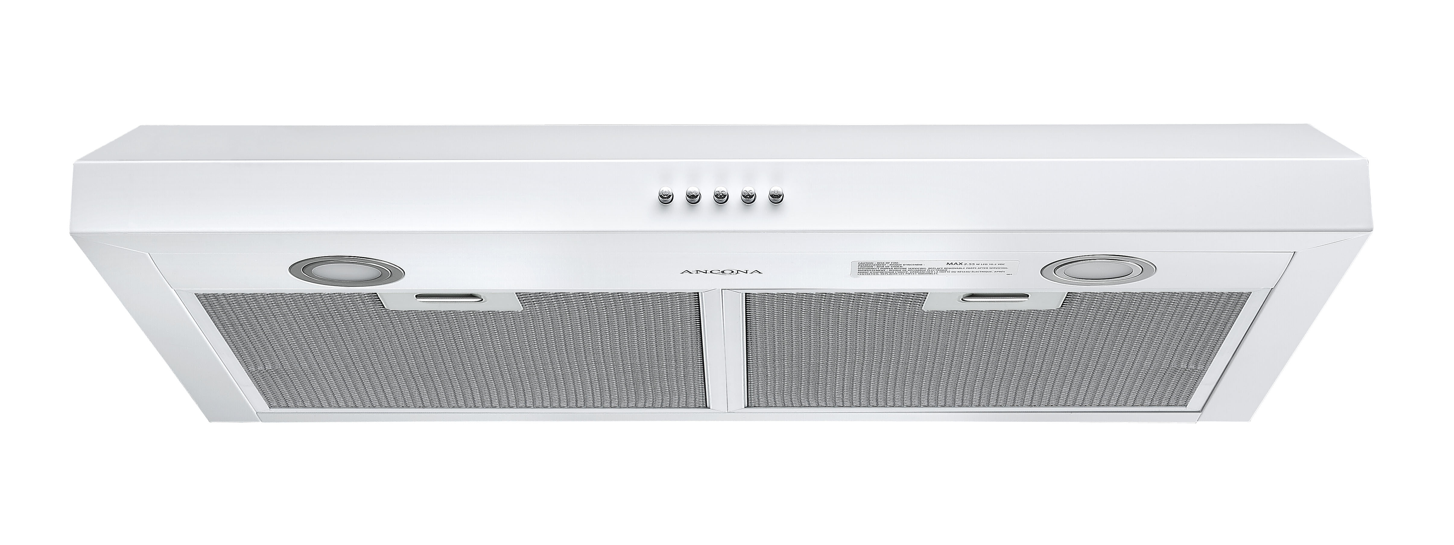 Ancona Slim S3DW 30" 325 CFM Nonvented White Under Range Hood Wayfair