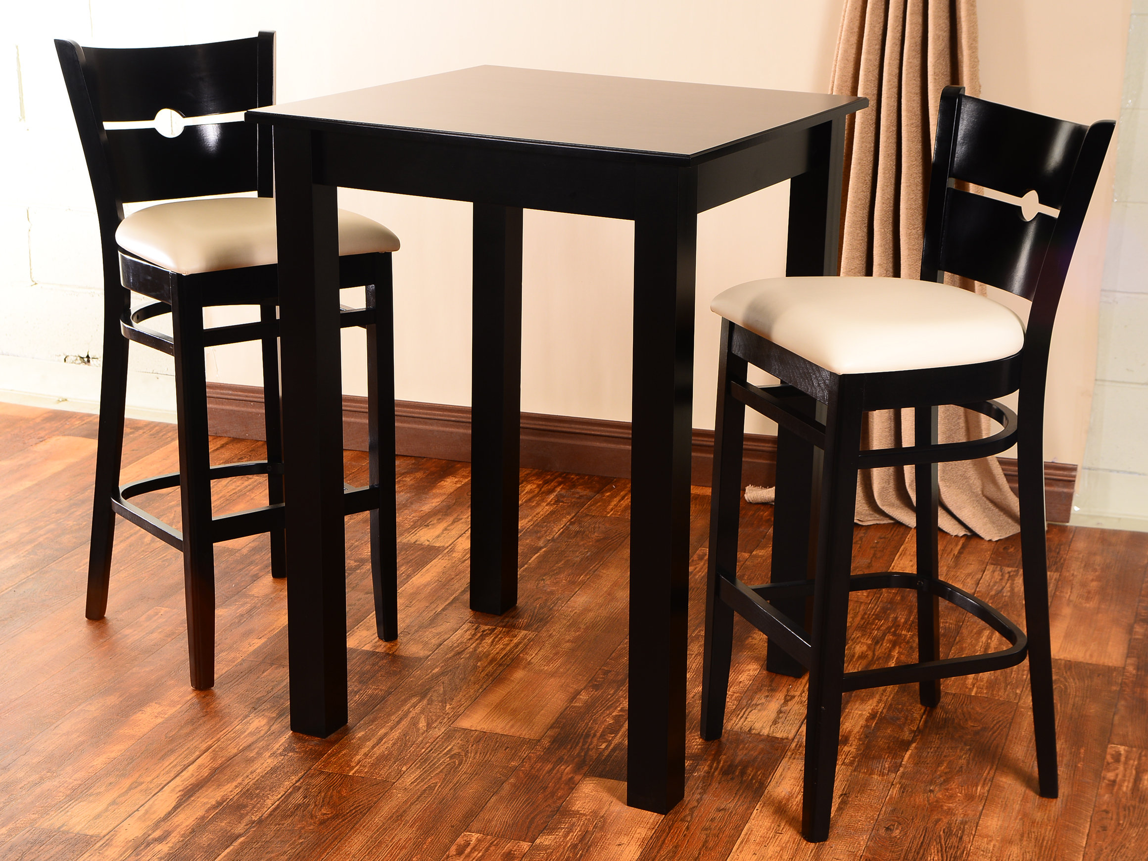 Wildon Home® Quinerly 4 Person Bar Height Beech Solid Wood Dining Set