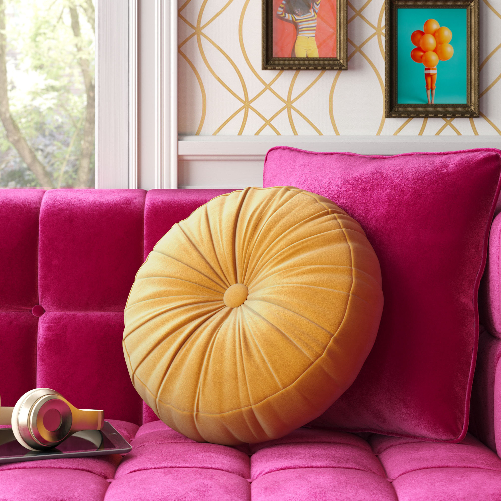 Etta Avenue™ Teen Imani Round Cotton Pillow Cover & Insert & Reviews