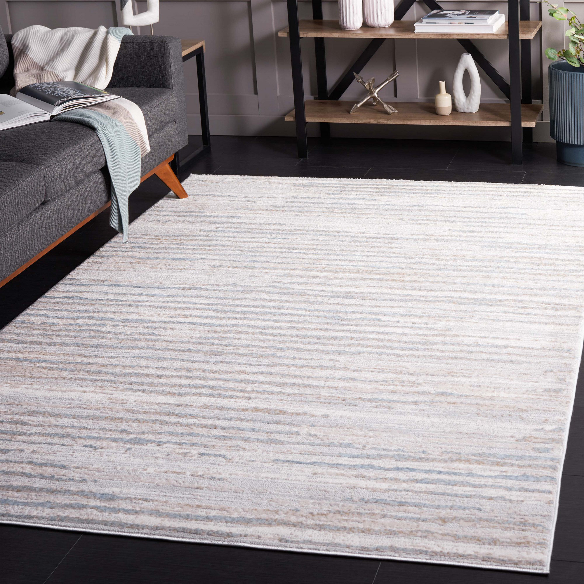 Sand & Stable Minkley Gray/Blue/Ivory Rug & Reviews Wayfair