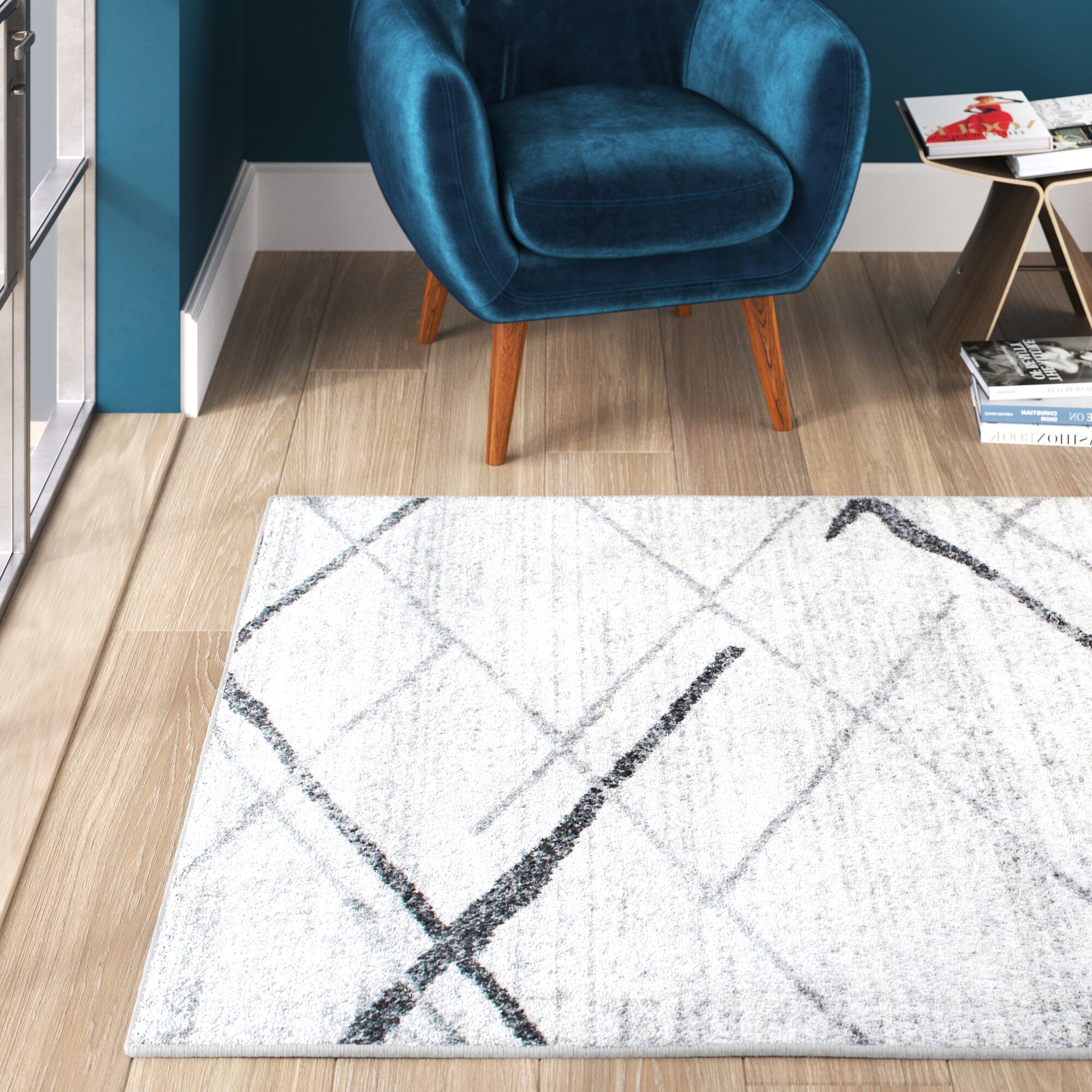 Designer High Quality Rug  Grey Black Cream  Modern Fashion Carpet Living room 