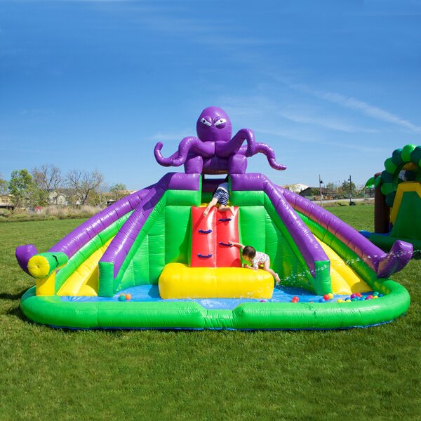 Details about   Inflatable Octopus Water Fun Bounce House With Blower 