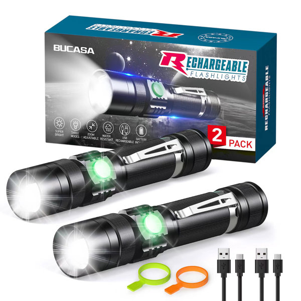 50000LM  LED Flashlights Tactical Set Super Bright Zoom Waterproof Touch From US 