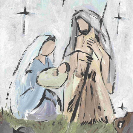 Starry Nativity I by Annie Warren - Wrapped Canvas Print