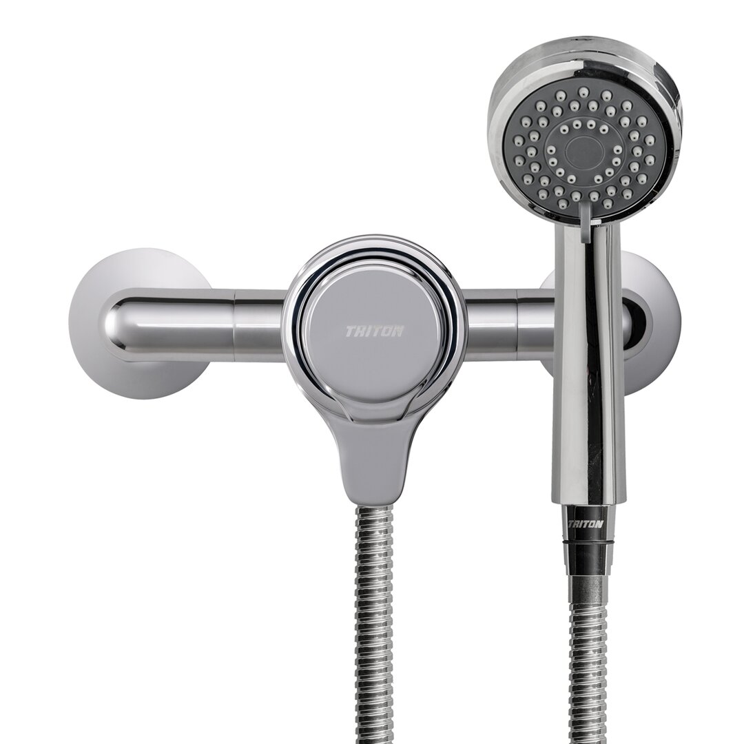 Lentini Concentric Thermostatic Shower with Handheld Shower Head gray