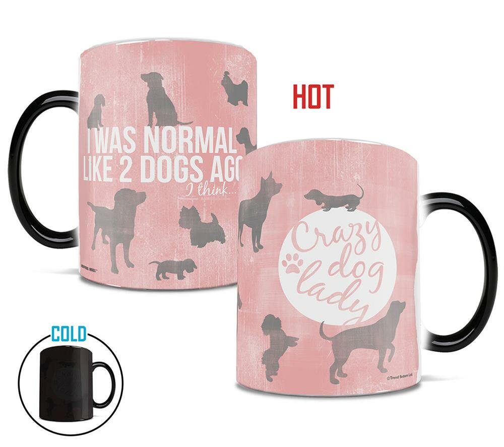 Vanness Crazy Dog Lady Heat Reveal Ceramic Coffee Mug