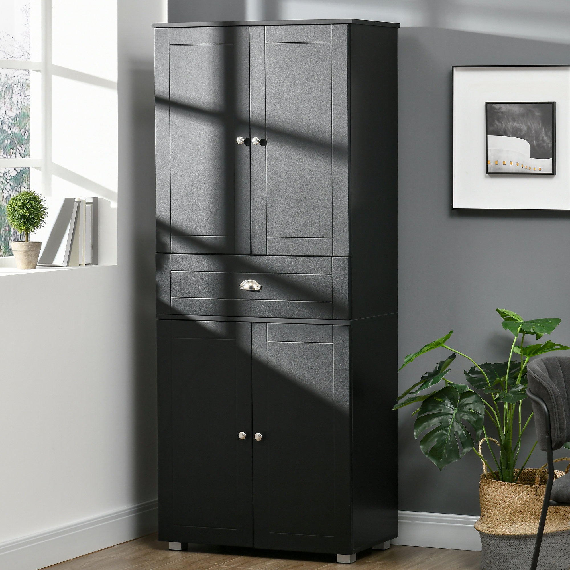 Red Barrel Studio 71" Freestanding Kitchen Pantry Storage Cupboard ...