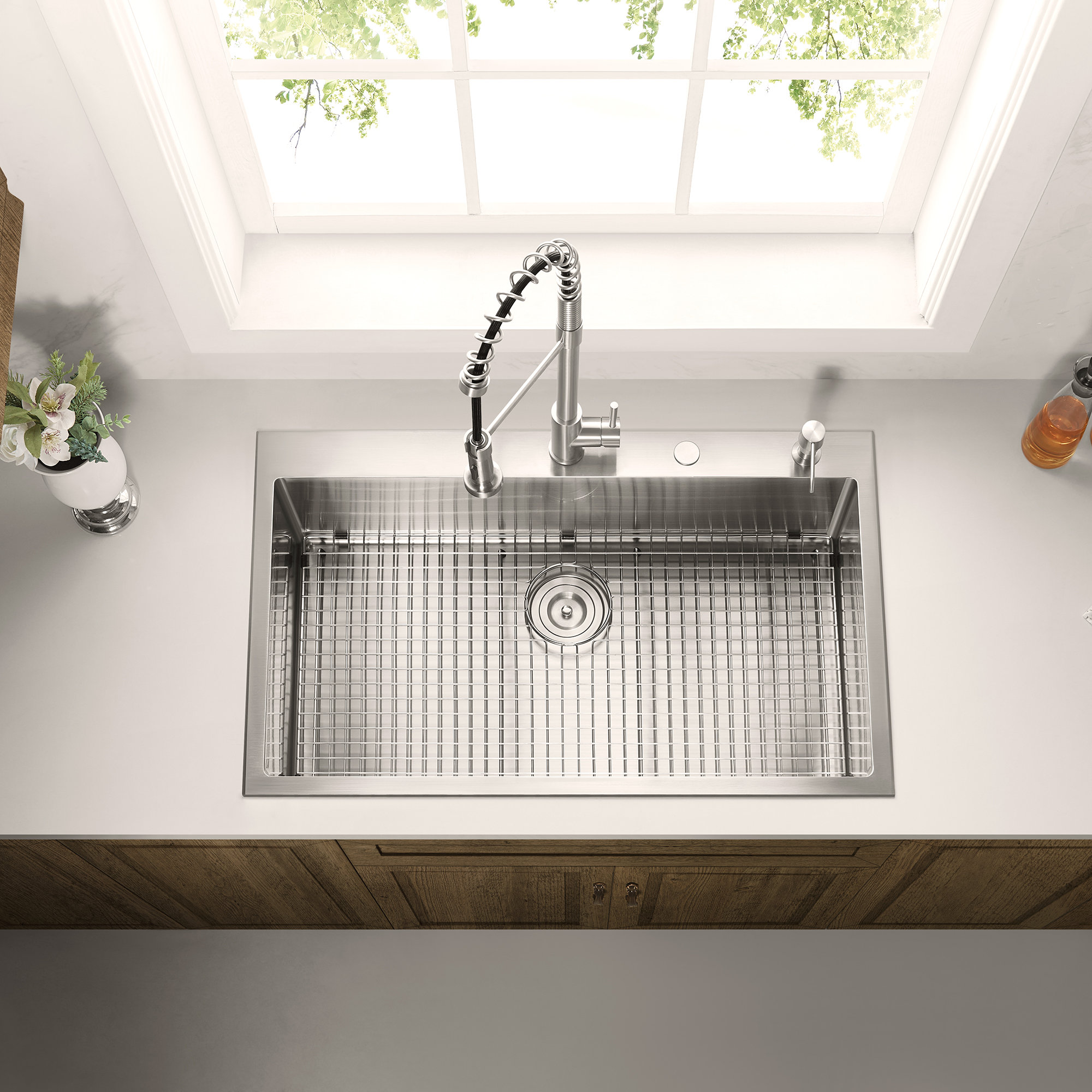 Serene Valley 36in. Single Bowl Dropin or Undermount Kitchen Sink