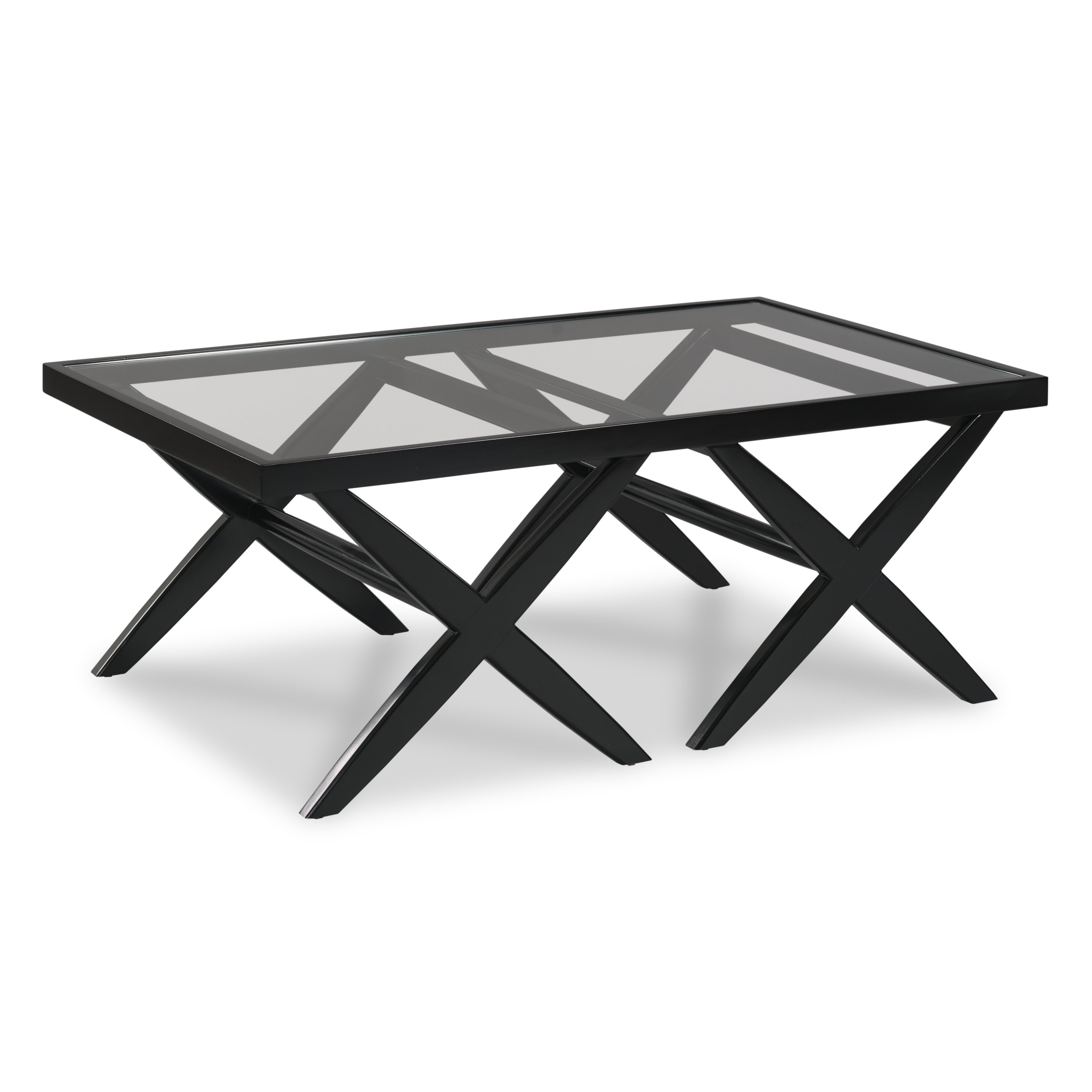 WoodbridgeFurniture Benjamin Solid Wood Cross Legs Coffee Table Wayfair