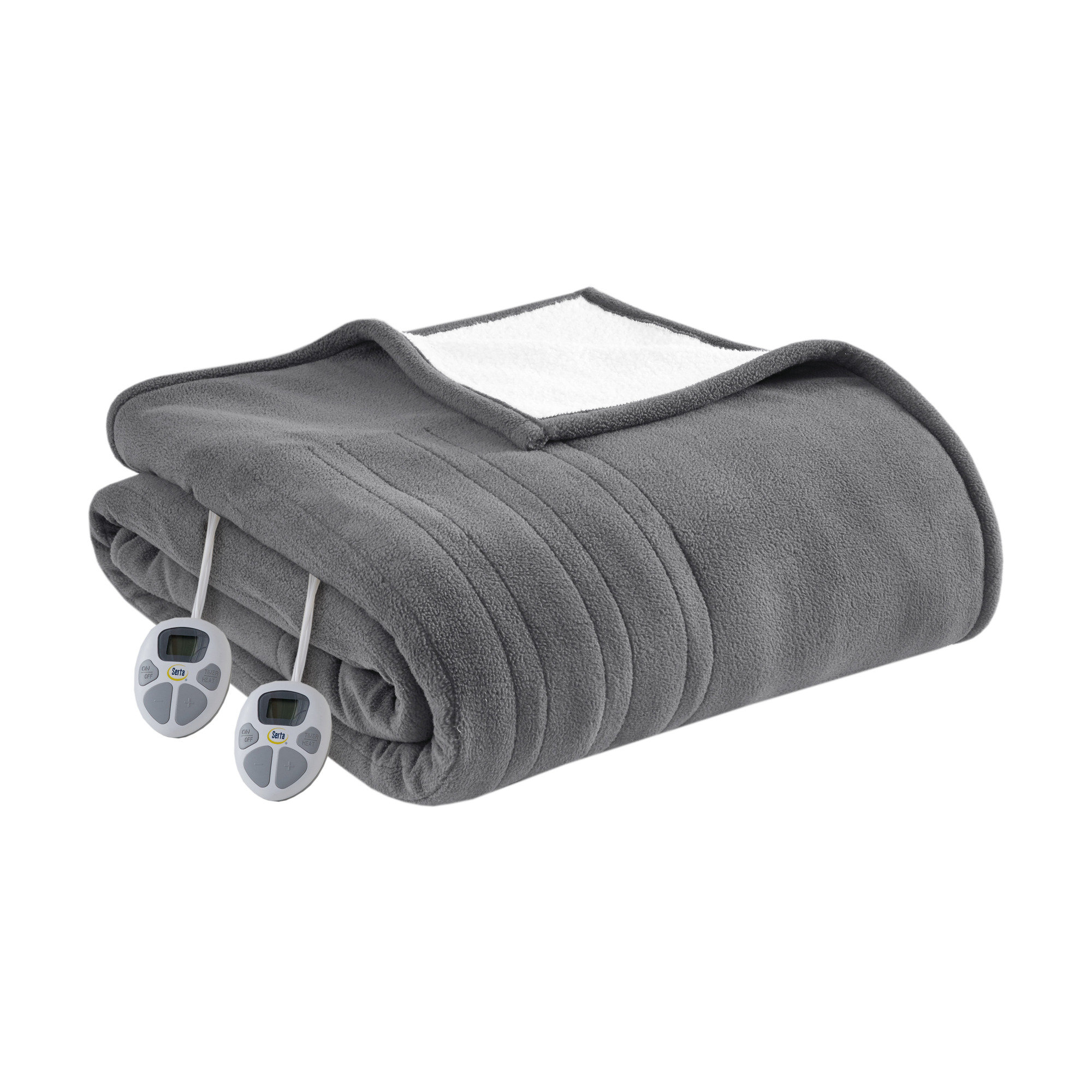 Serta Fleece to Sherpa Heated Blanket & Reviews Wayfair