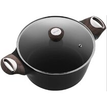 Deep Enamel Stainless Steel Stock Soup Pot 14-40L Stew Casserole Cooking Pan New 