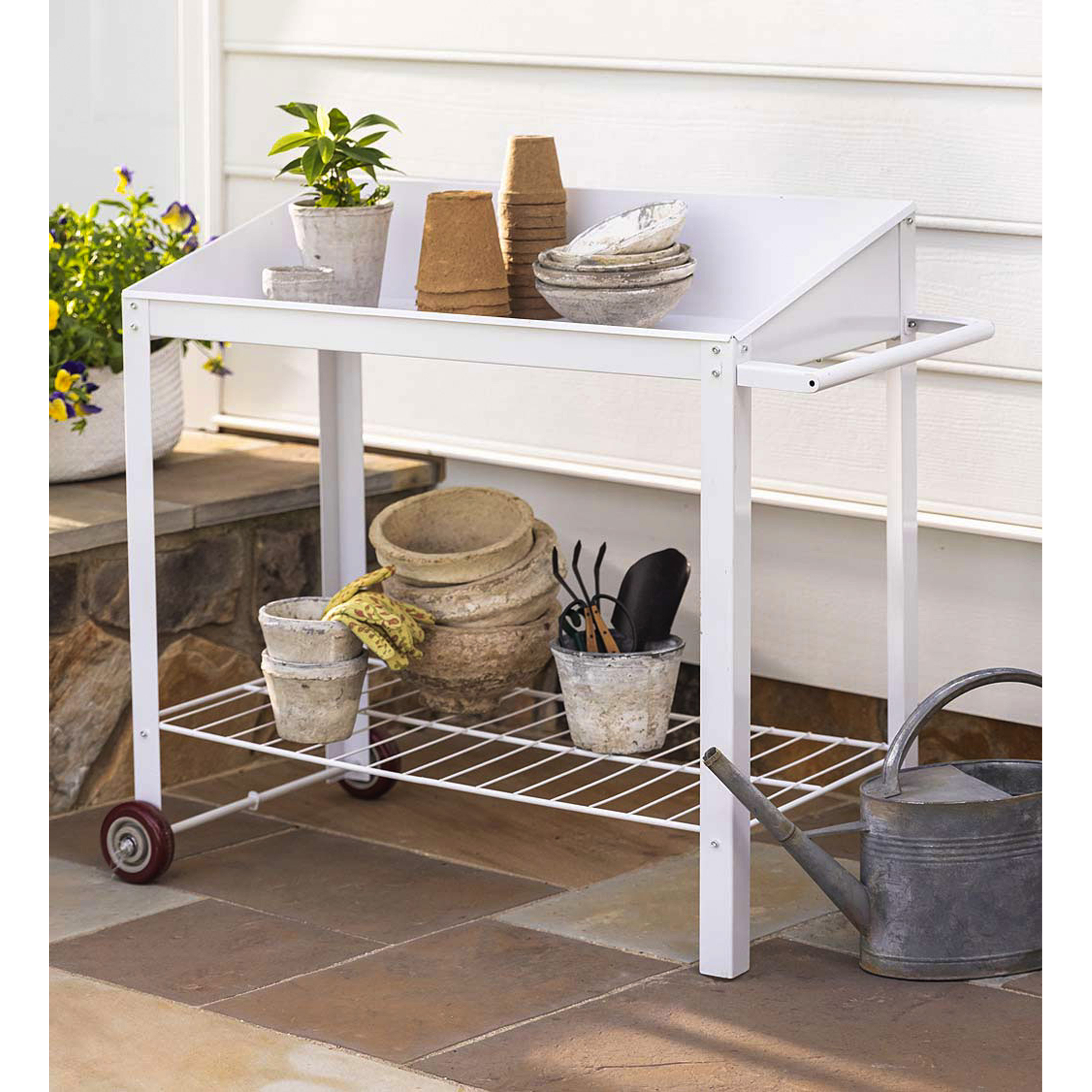 Arlmont & Co. Knauber Multipurpose Metal Potting Bench Wayfair