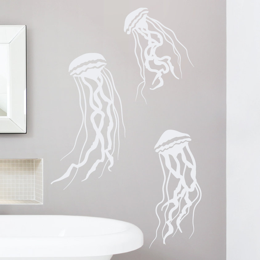 Highland Dunes Jelly Fish Wall Decal & Reviews Wayfair