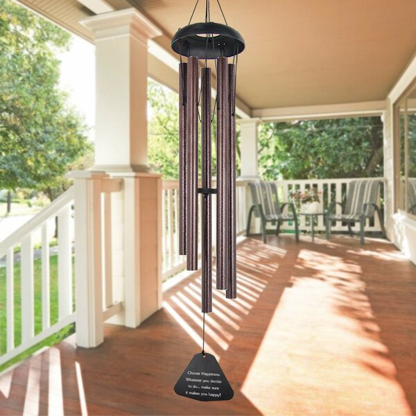 WIND CHIME LIGHT STAINED WOOD HAND CRAFTED BEAUTIFUL MELODY 