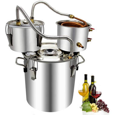 3 POT 5 Gallon 20L DIY Water Alcohol Wine Distiller Moonshine Still Boiler Kit 