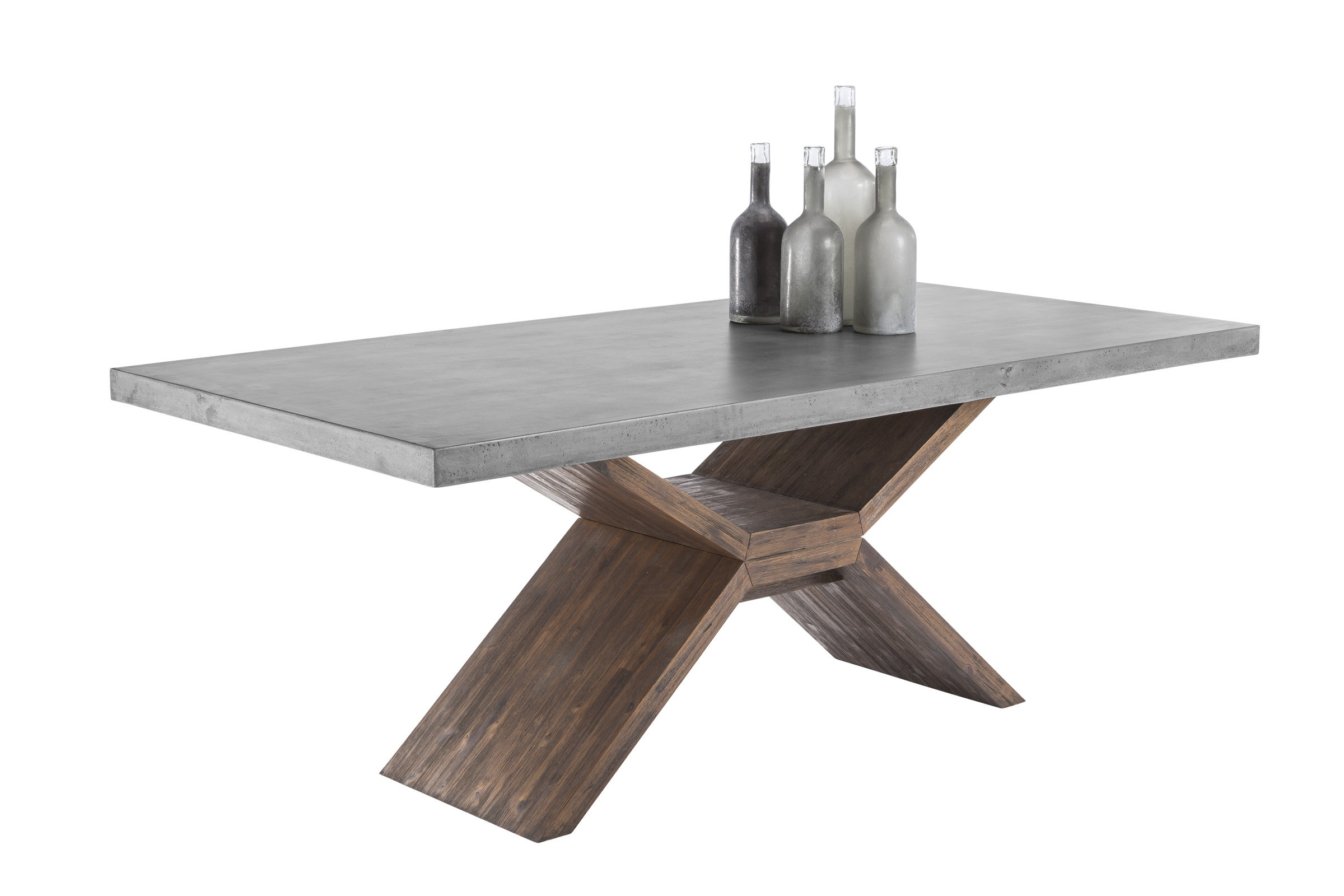 Wade Logan® Venable 78.5'' Concrete Trestle Dining Table & Reviews