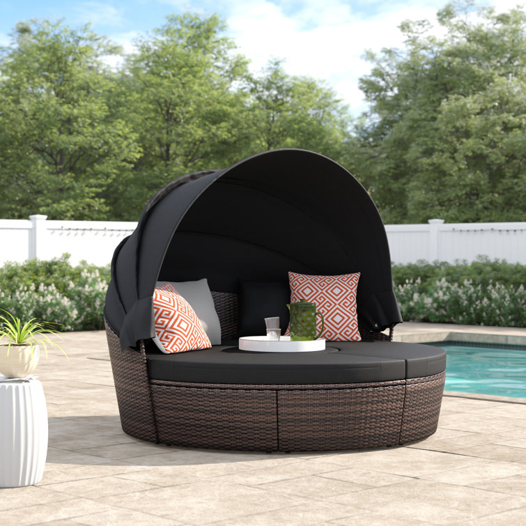 behling canopy patio daybed with cushions