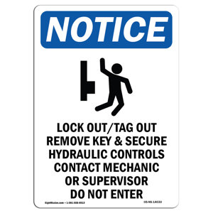 SignMission Lock Outtag Out Remove Sign with Symbol Wayfair